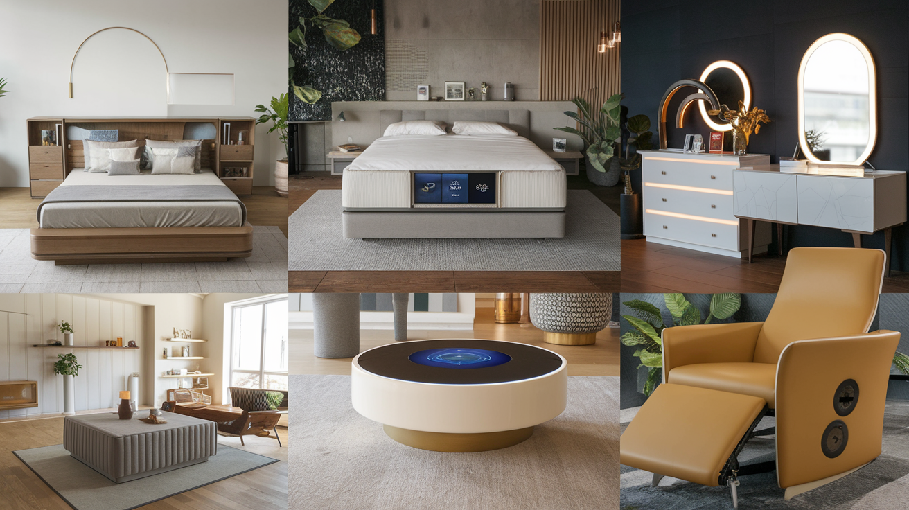 Smart Furniture: showcasing various styles and functionalities