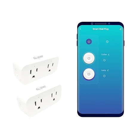 brilliant smart home control panel 2-switch plug-:  smart 2-switch plug