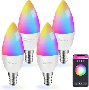 Smart Home Devices: smart bulbs in different colors 