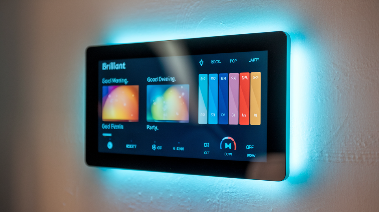 brilliant smart home control panel 2-switch plug-: smart lighting and entertainment options