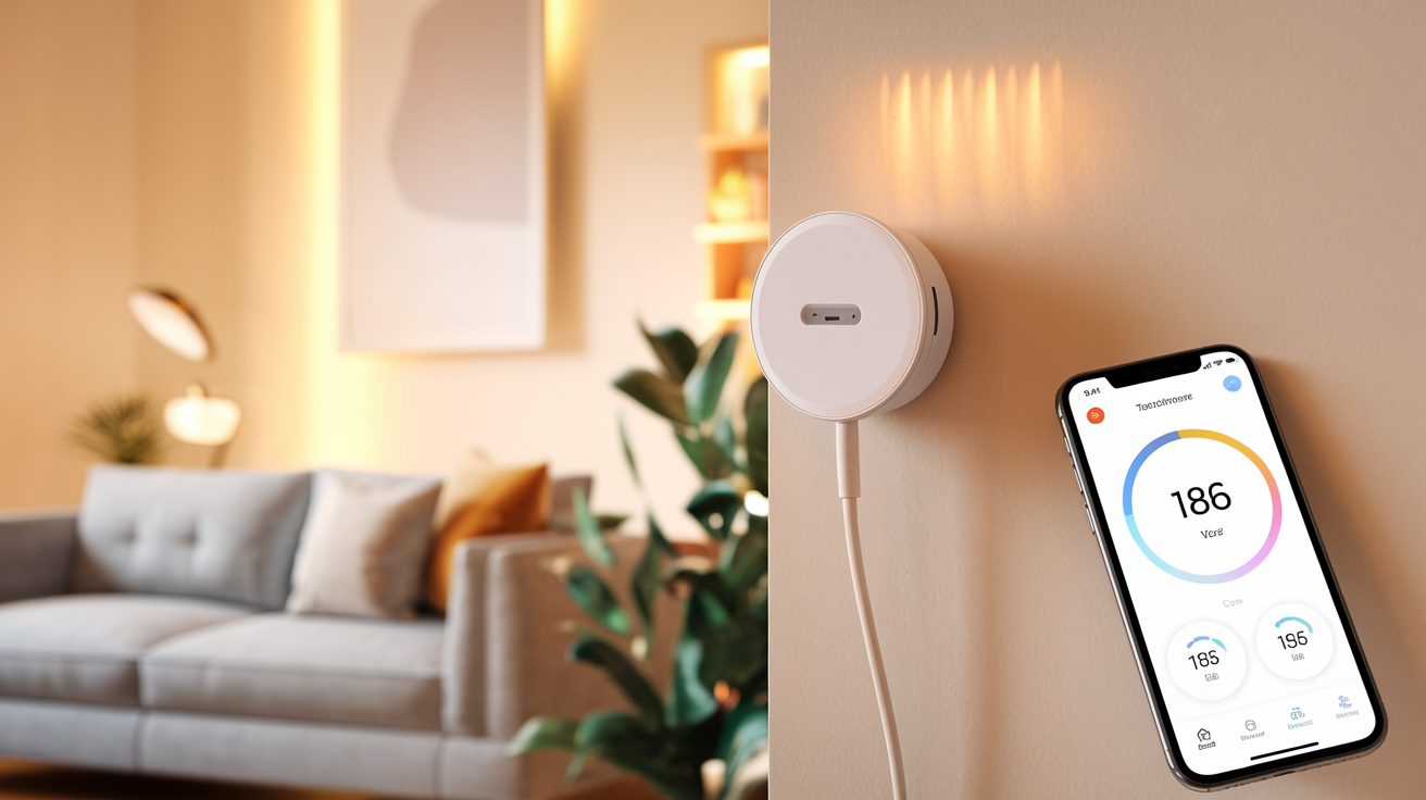 smart home temperature sensor plug: via a smartphone app.